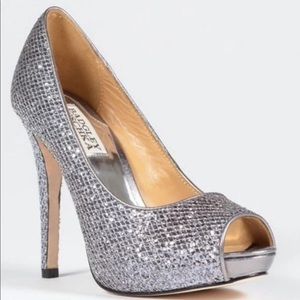 Silver Badgley Mischka Heels